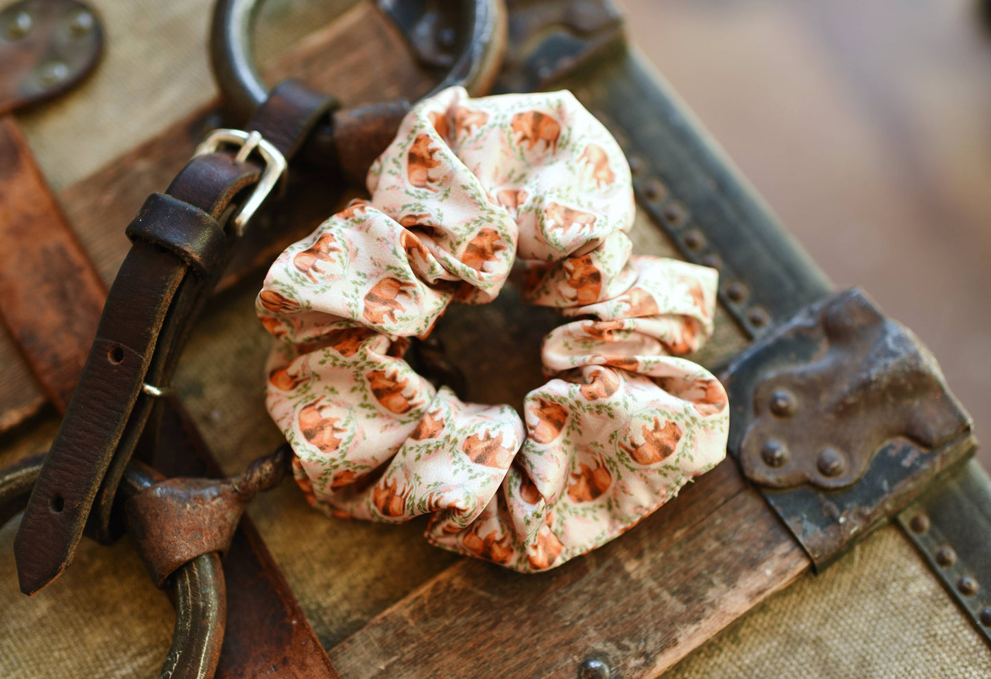 Floral Buffalo Scrunchie