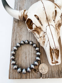 11mm Navajo Style Pearl Stretch Bracelet