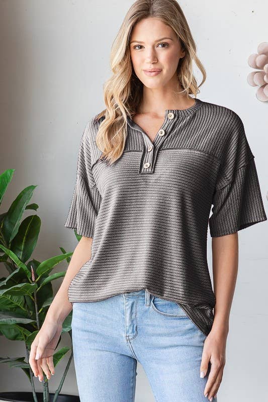 2 Tone Urban Rib Top