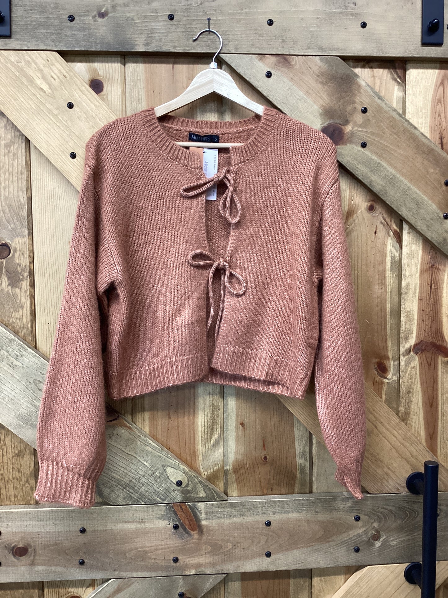 Bow Front Crop Sweater
