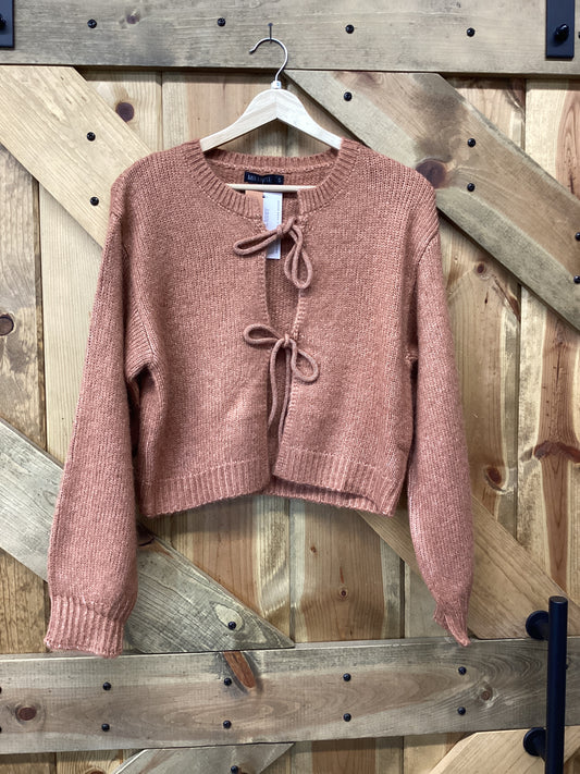 Bow Front Crop Sweater