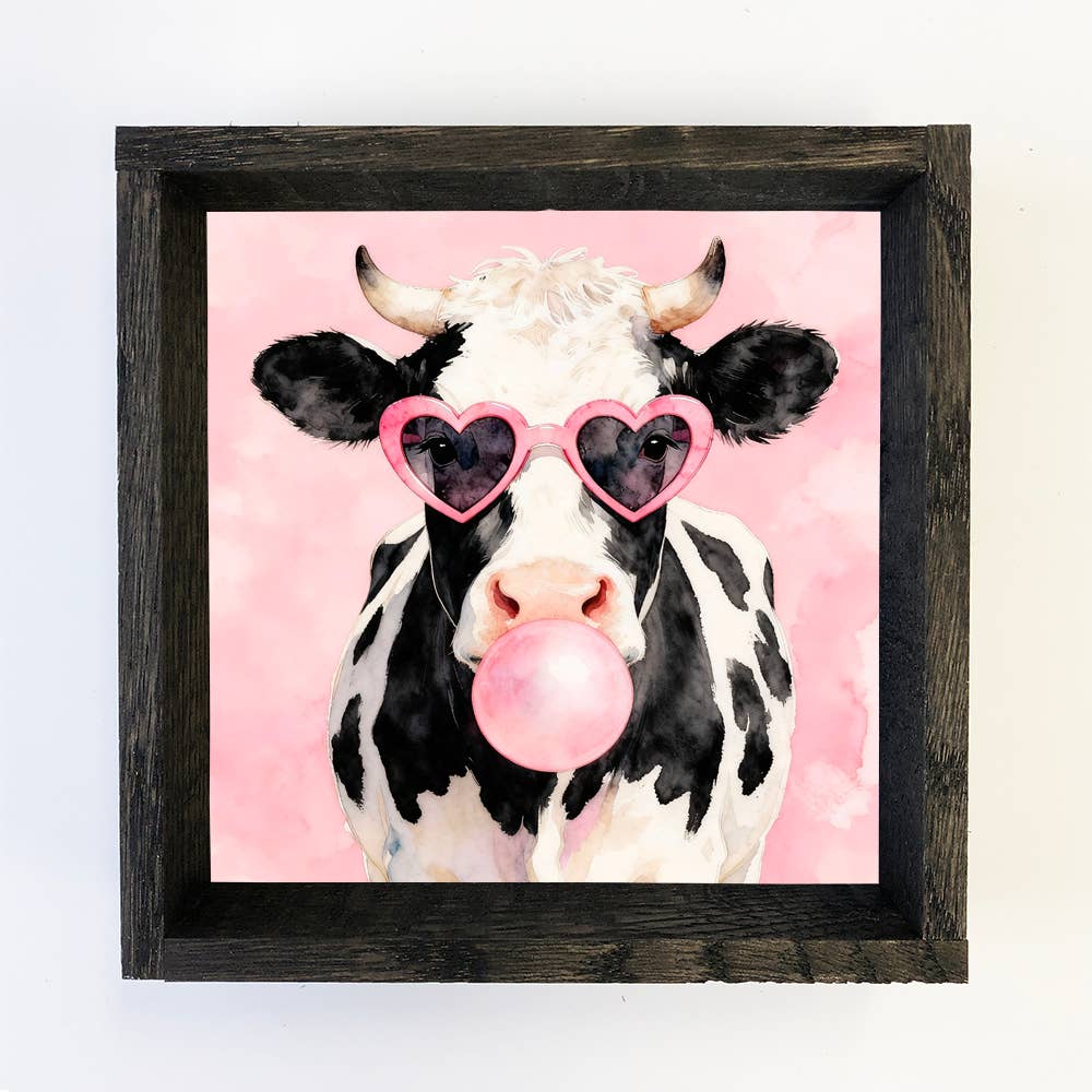 Cow Heart Sunglasses Bubblegum Art