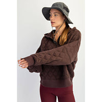 Quilted Quarter Zip Hoodie