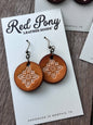 Leather Circle Earrings  
