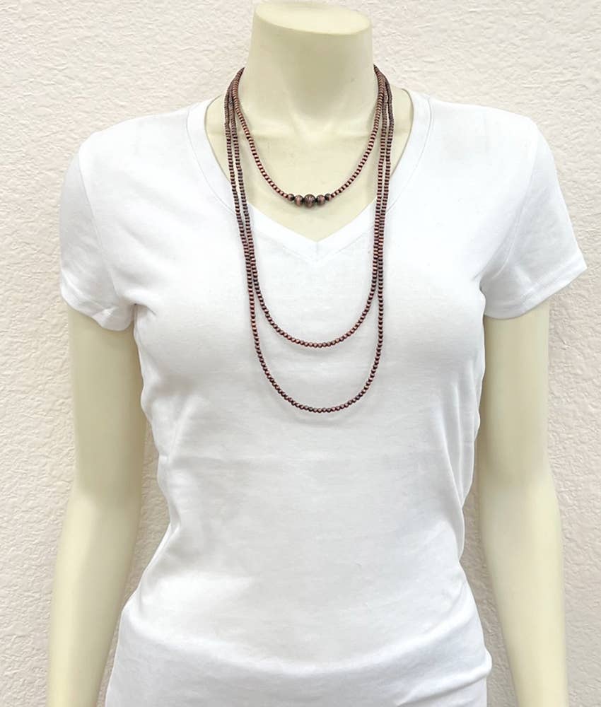 Handmade Copper Navajo Bead Necklace