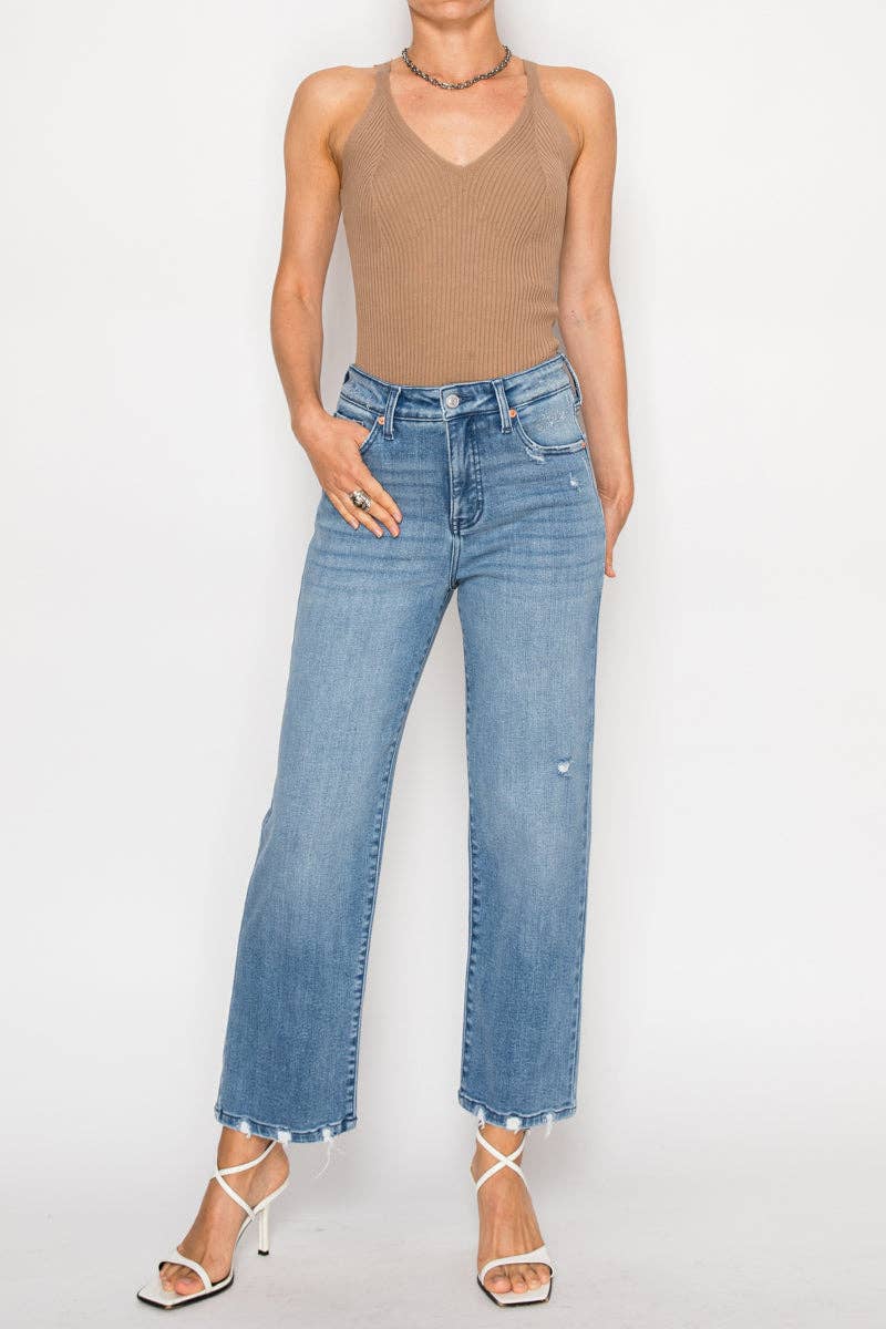 HIGH RISE STRAIGHT JEANS