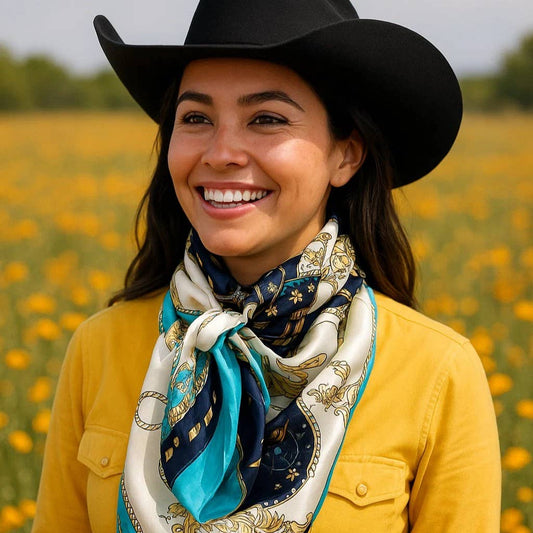 Ornate Turquoise Wild Rag