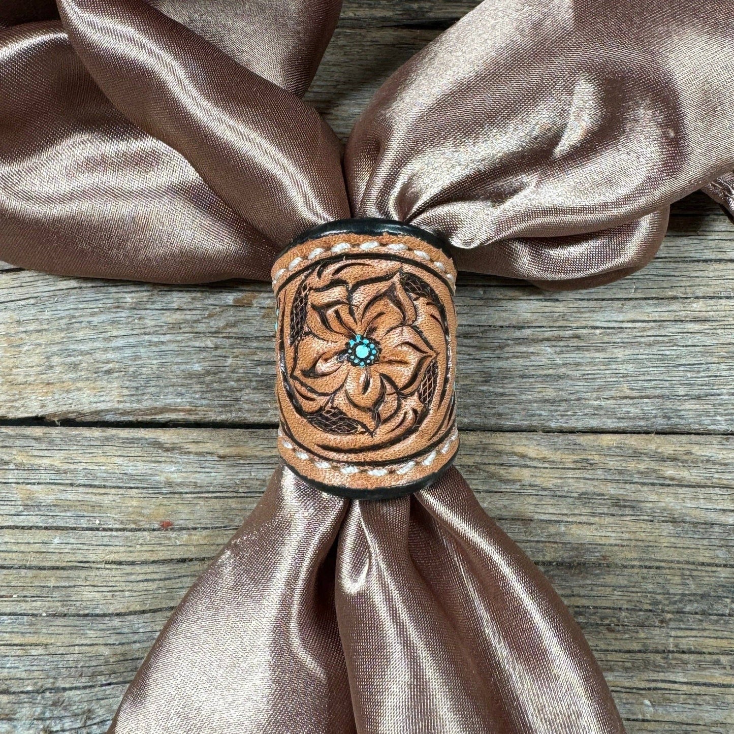 Tooled Leather Slides