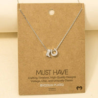 Cowboy Boots Horse Shoe Charm Necklace