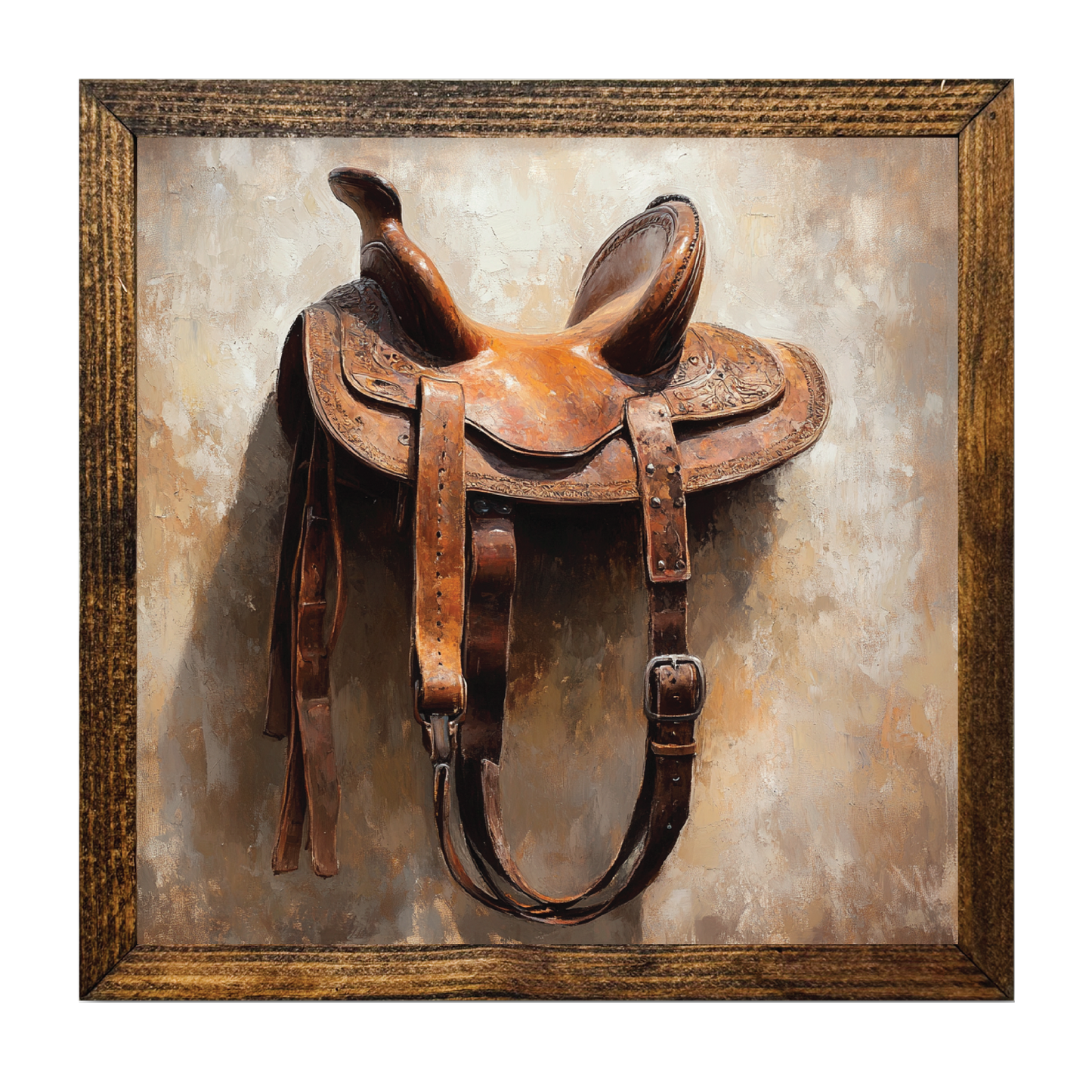 Leather Horse Saddle Art