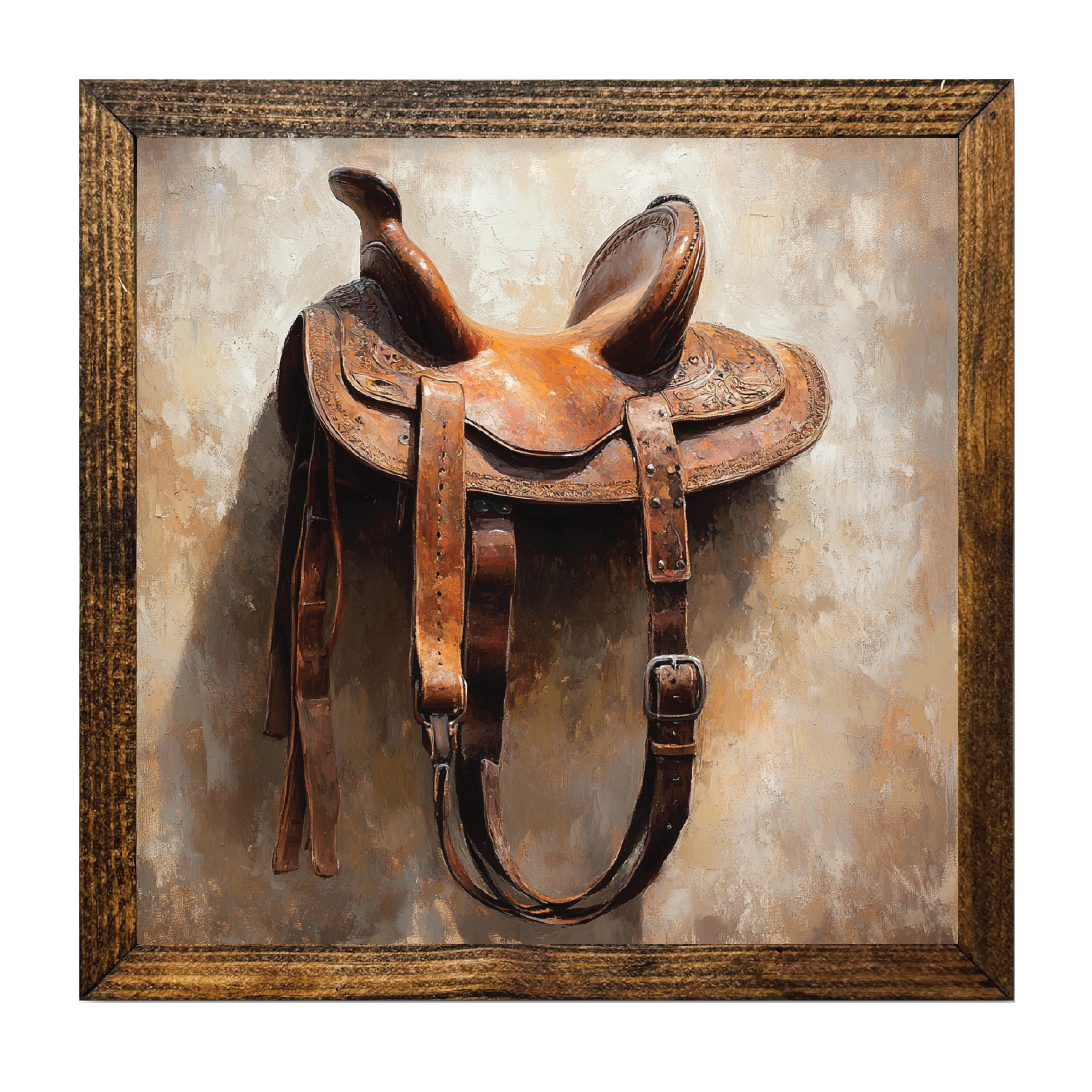 Leather Horse Saddle Art