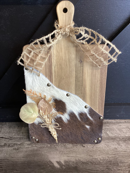 Cowhide Cutting Board Decor