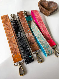 Hand Tooled Leather Keychain
