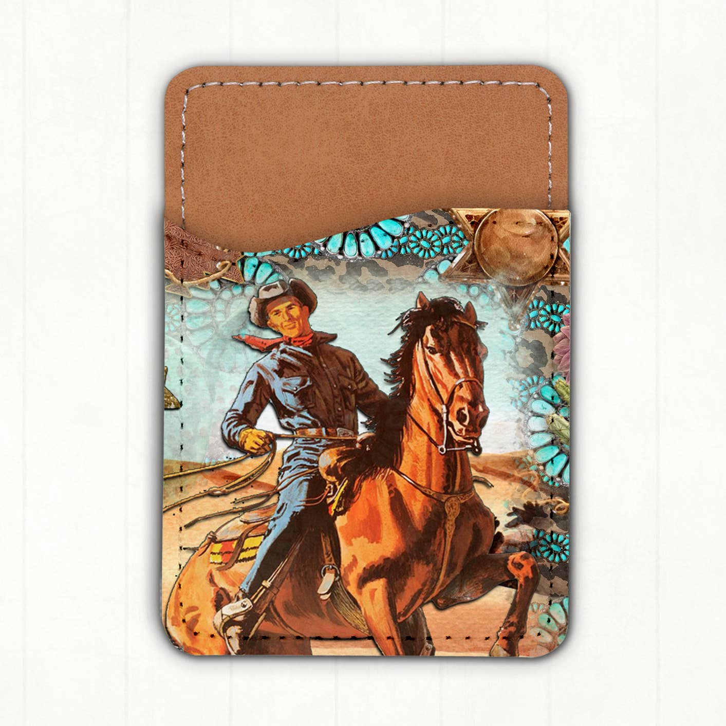 Western Cowboy Card Holder
