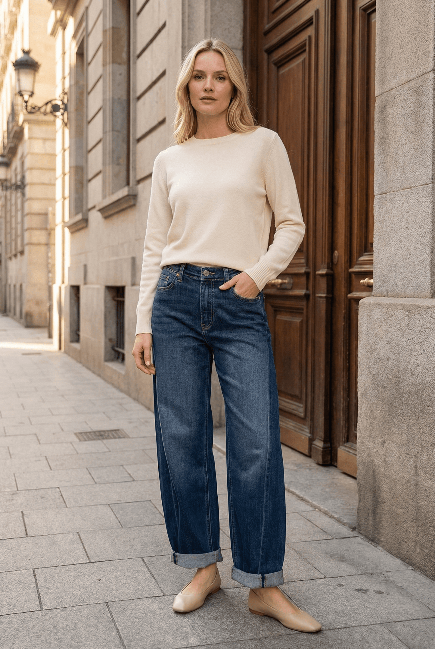 Tapered Relaxed Barrel Jeans