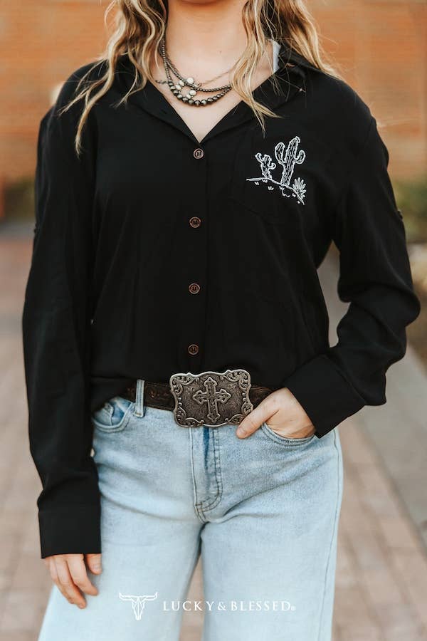 Black Button Down Shirt