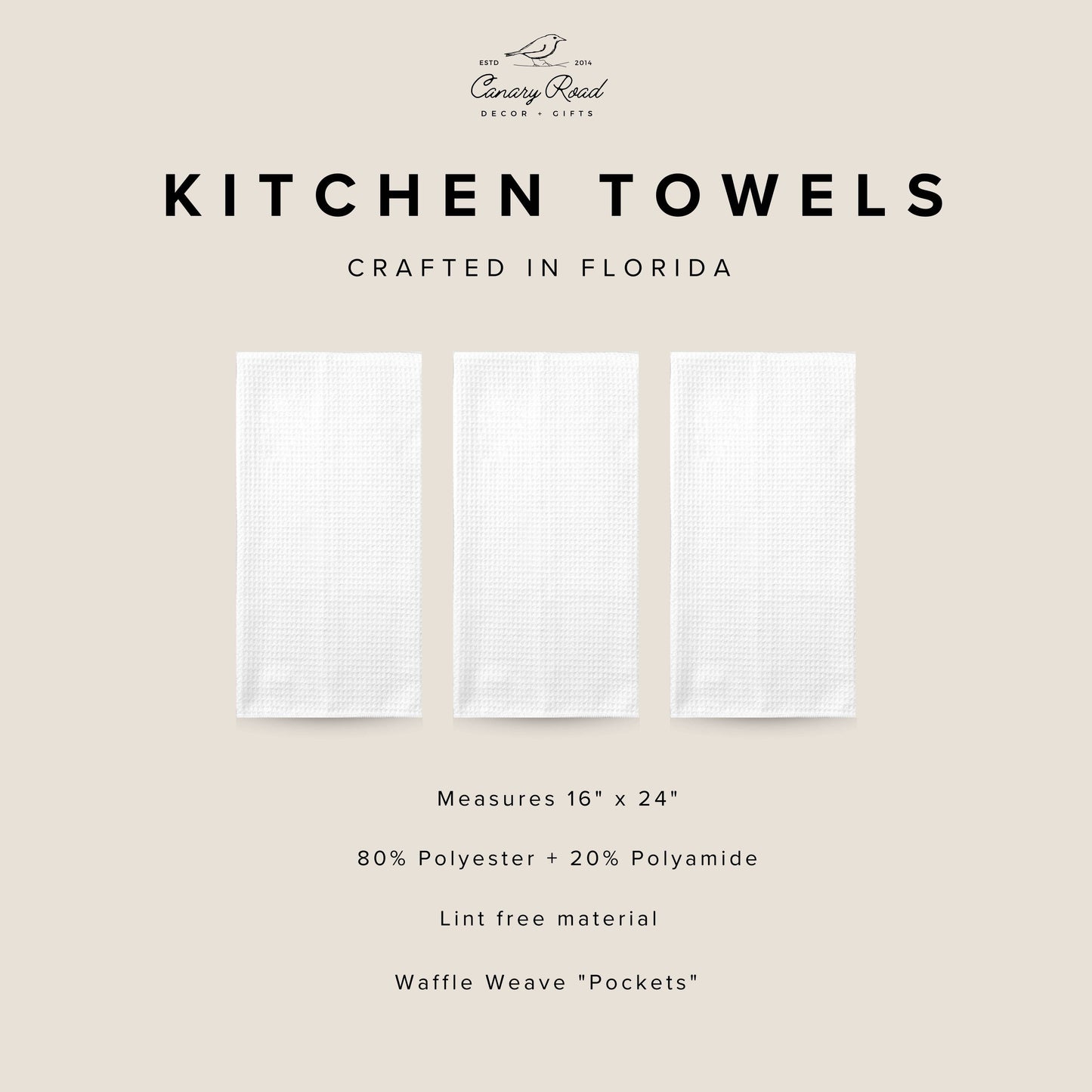Retro Western  Kitchen Towel Waffle