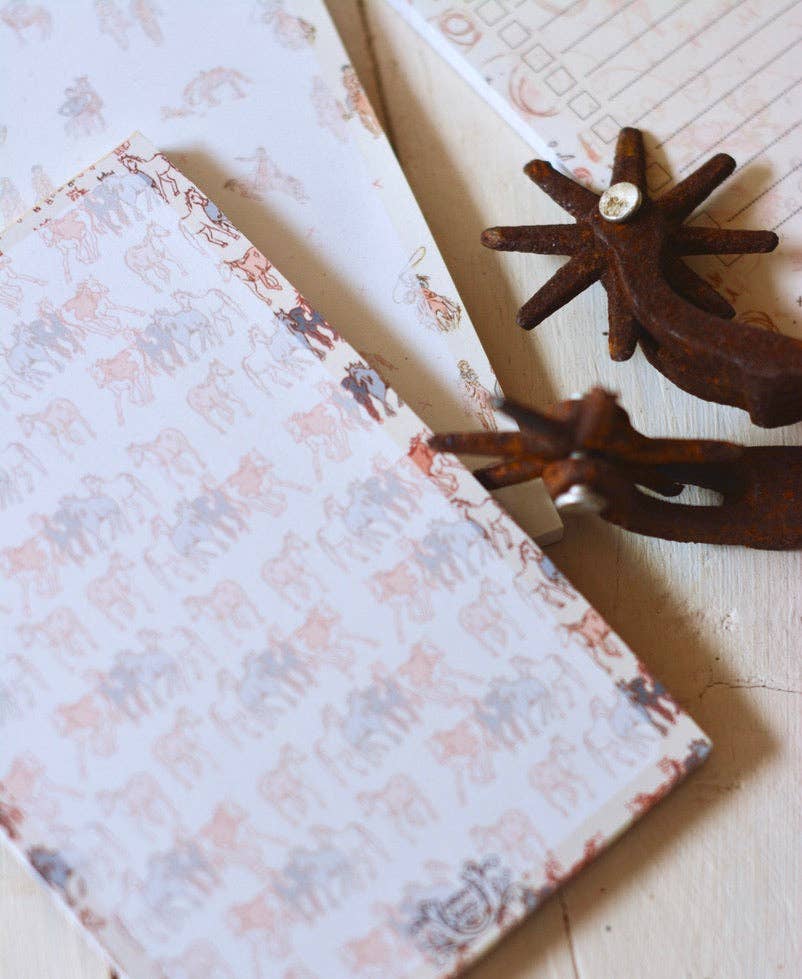 Western Wild Horses 4x6 Stationery Notepad