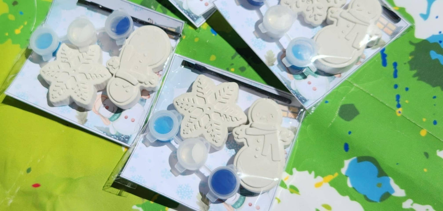 Snowmen, Snowflake Paint your own Kits