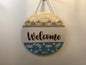 Fall Welcomes Sign Blue