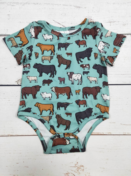 Cows Printed Baby Onesie
