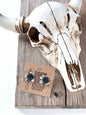 Flower Stone Stud Earrings Black