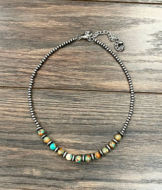 17" 8mm Gemstone Necklace