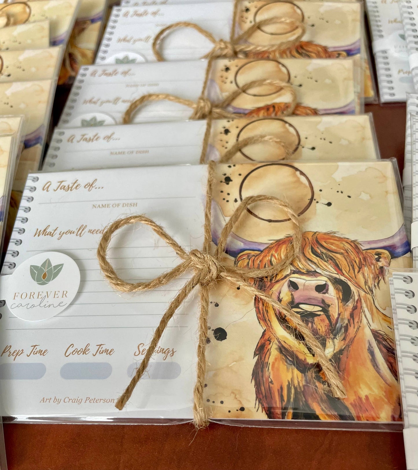 Highland Cow Recipe Card Set