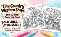 Tiny Country Western Shops Coloring Book