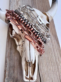 5 Layered Chunky Chain & Pearl Bracelet