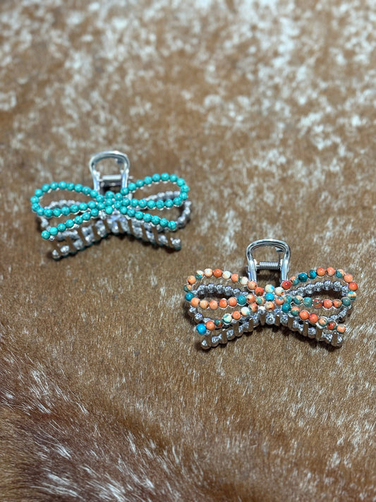 Multi Color Bow Clip