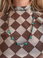 Faux Pearl & Turquoise Chip Necklace