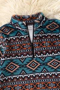 Light Fleece Aztec Pullover