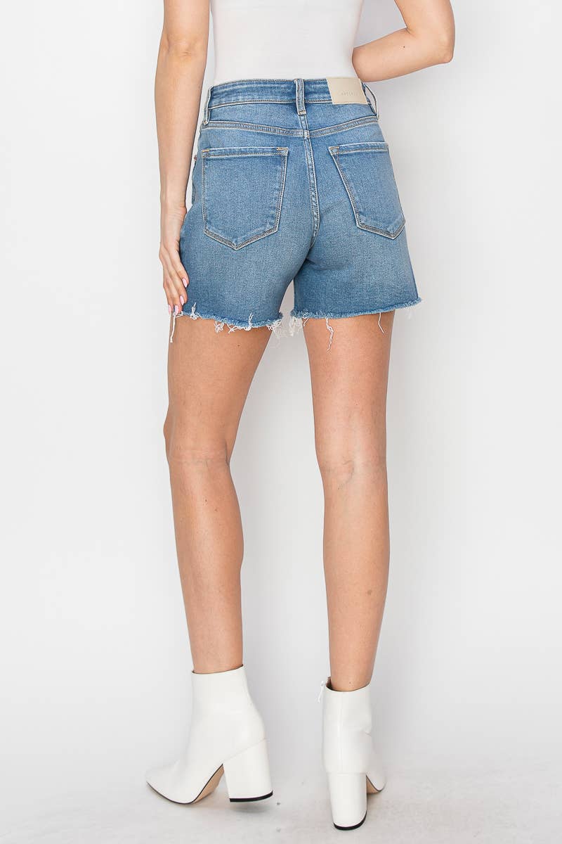 High Rise Midi Shorts