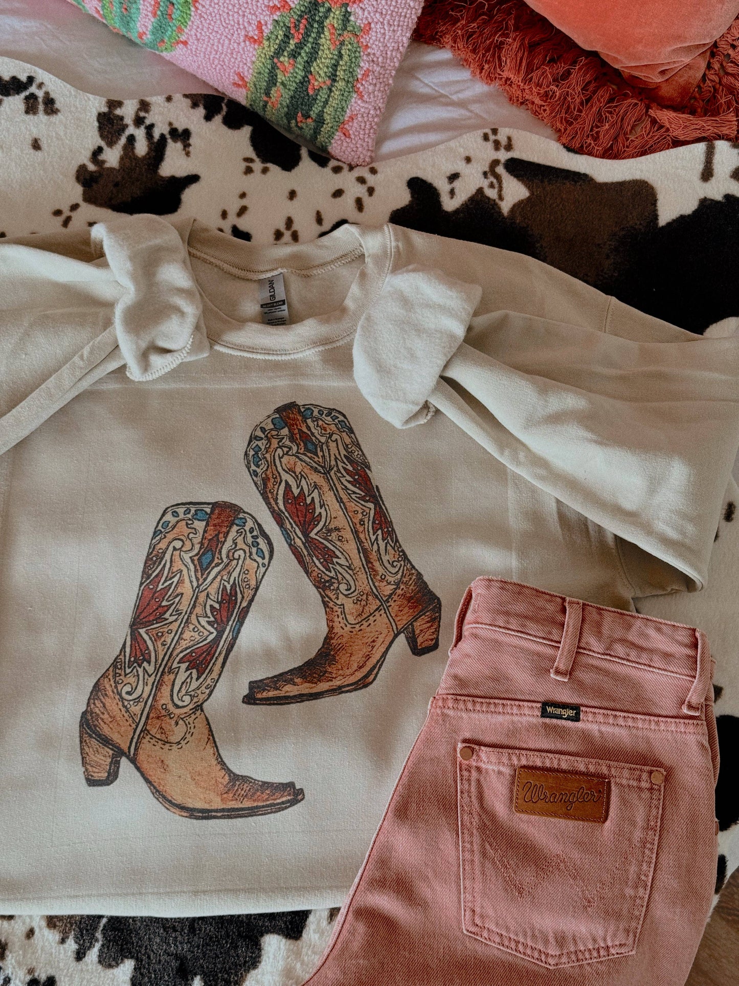 Cowgal Boots Crewneck