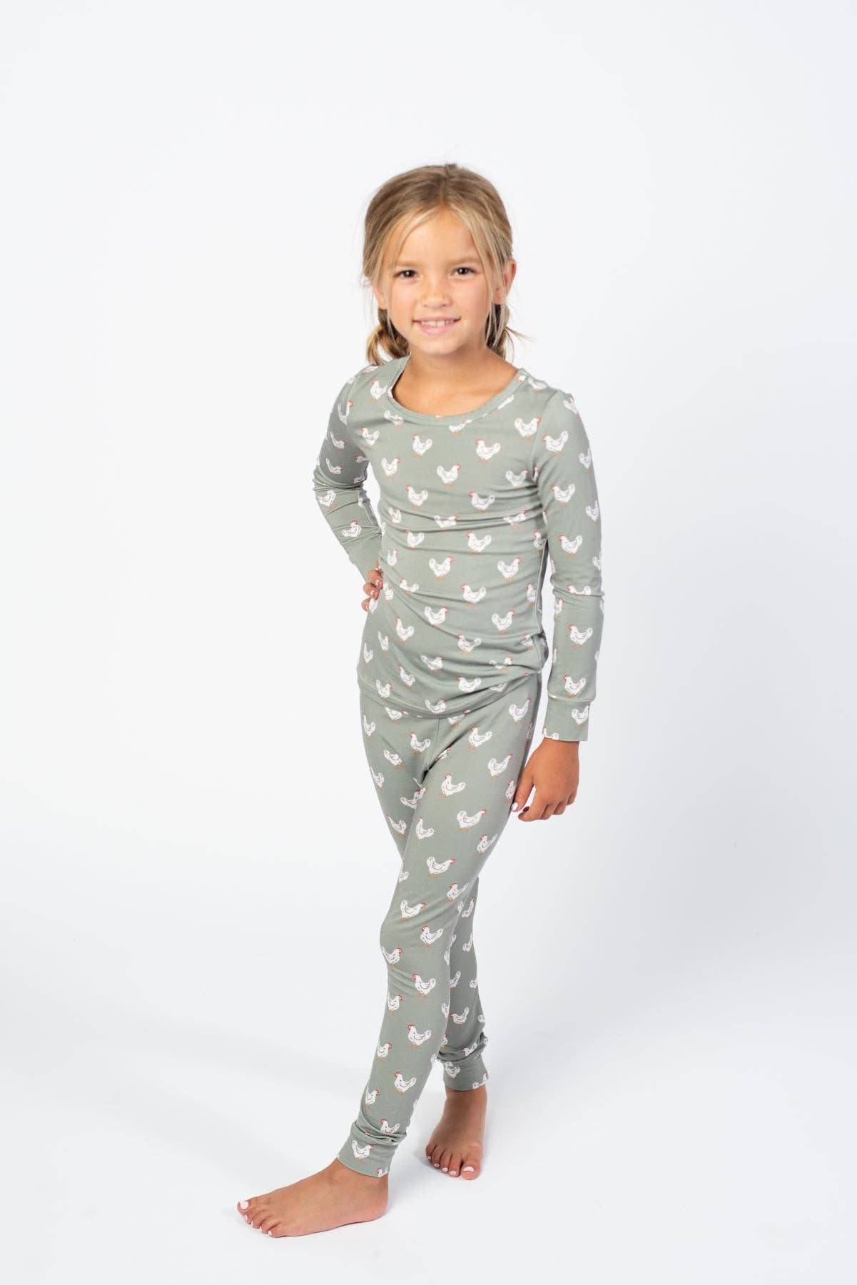 Sage Chickens Toddler PJ Set