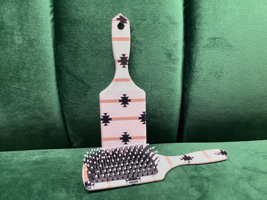 Tan Aztec Hairbrush