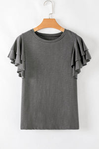 Ruffle Short Sleeve Top