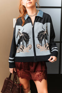 Bronc Blues Sweater