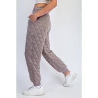 Taupe Quilted Jogger Pant
