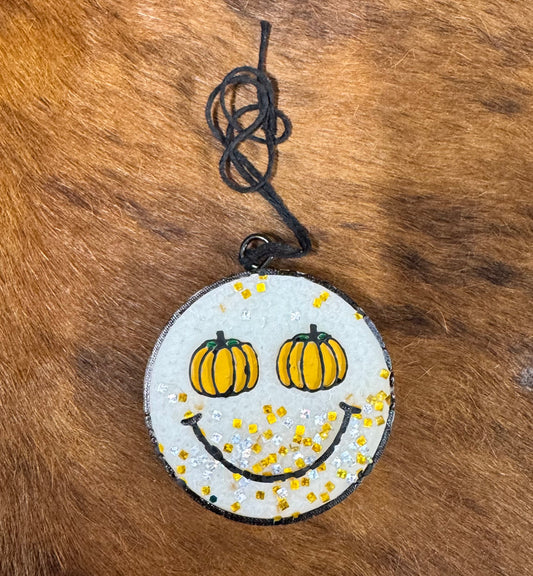 Glitter Pumpkin Smiley Freshie