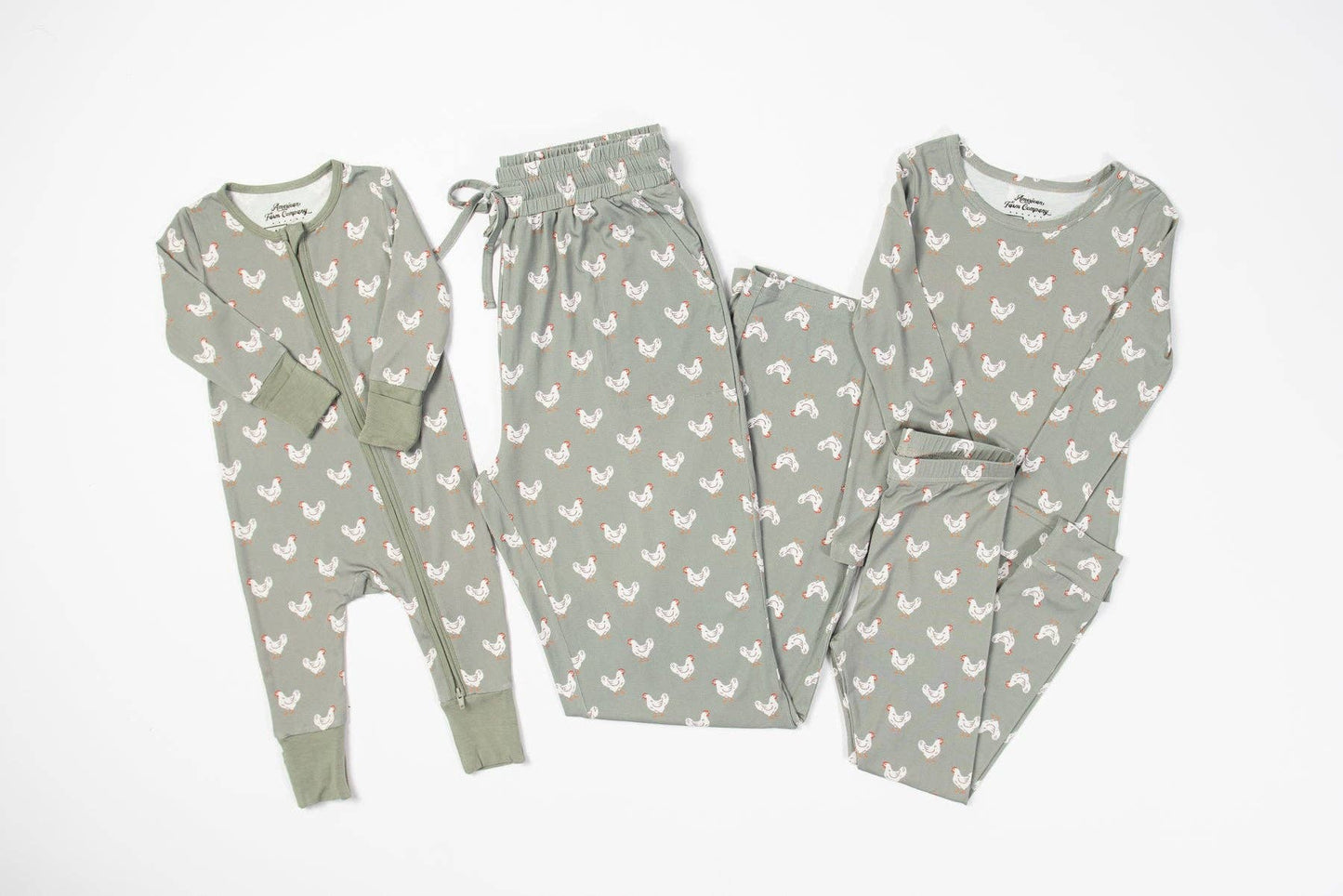 Sage Chickens Toddler PJ Set