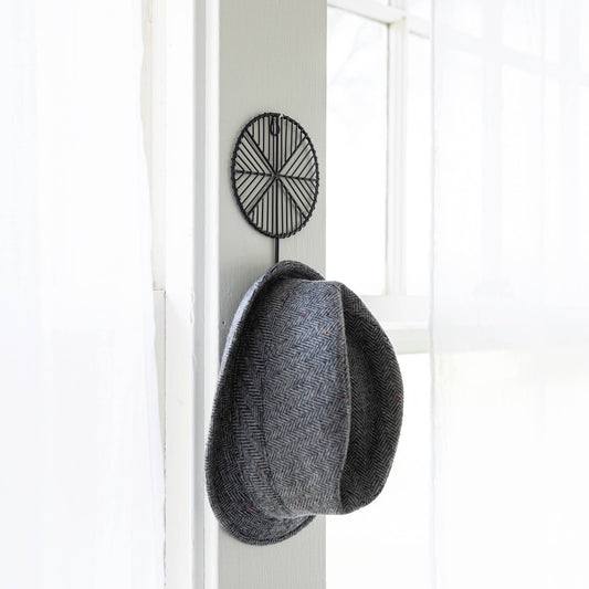 Atticus Round Western Geometric Black Wire Wall Hook