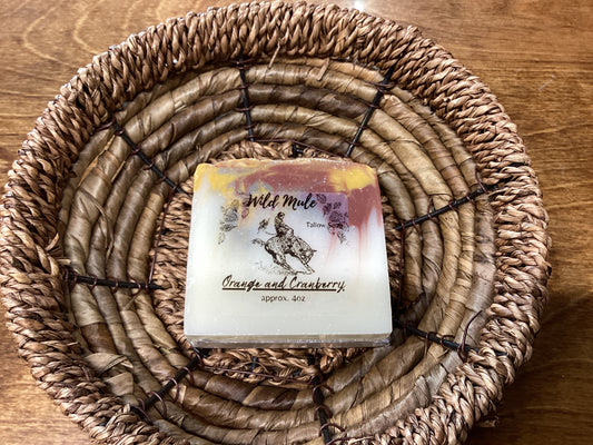 Orange and Cranberry Tallow Soap