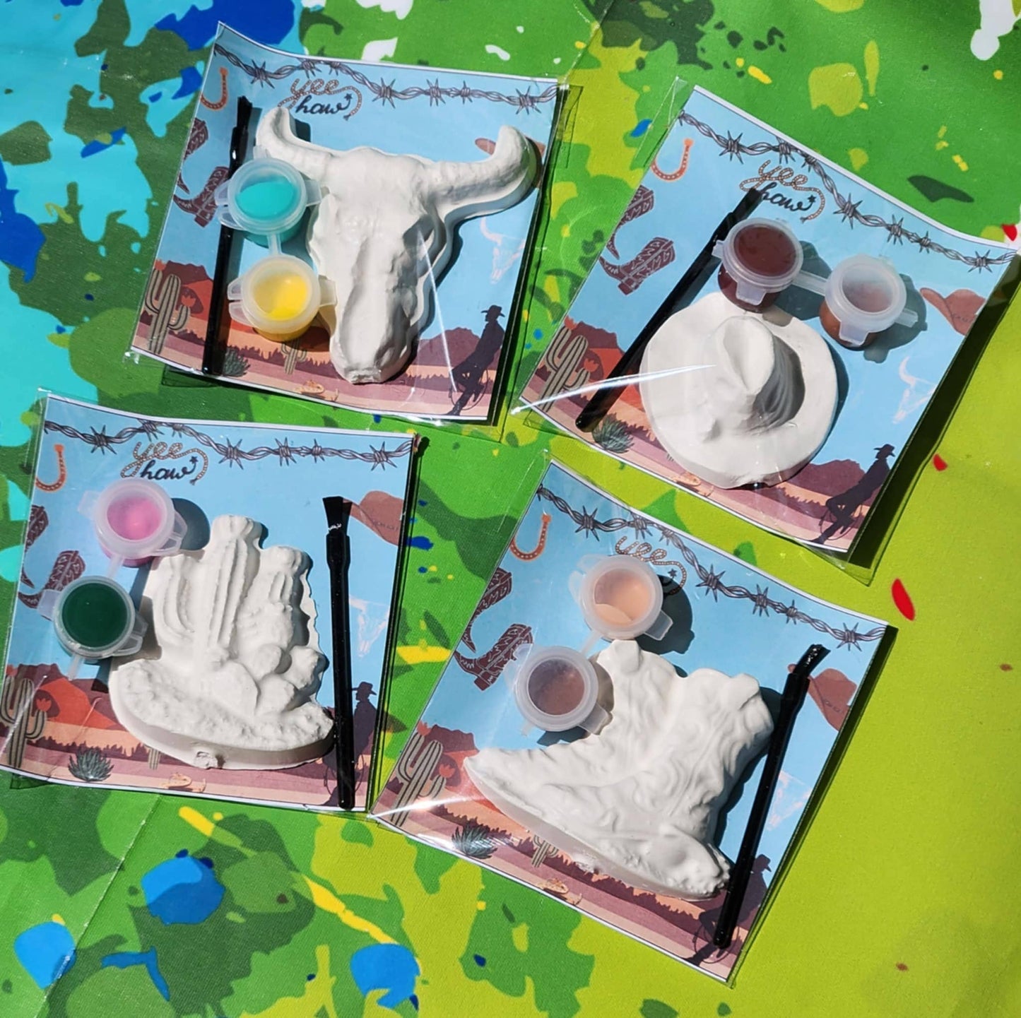 Western-Themed Plaster Paint Kits for Kids