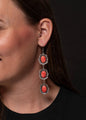 3 Tier Coral Earring on Fishhook