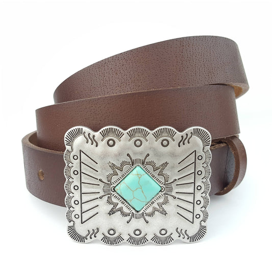 Genuine Leather Skinny Belt