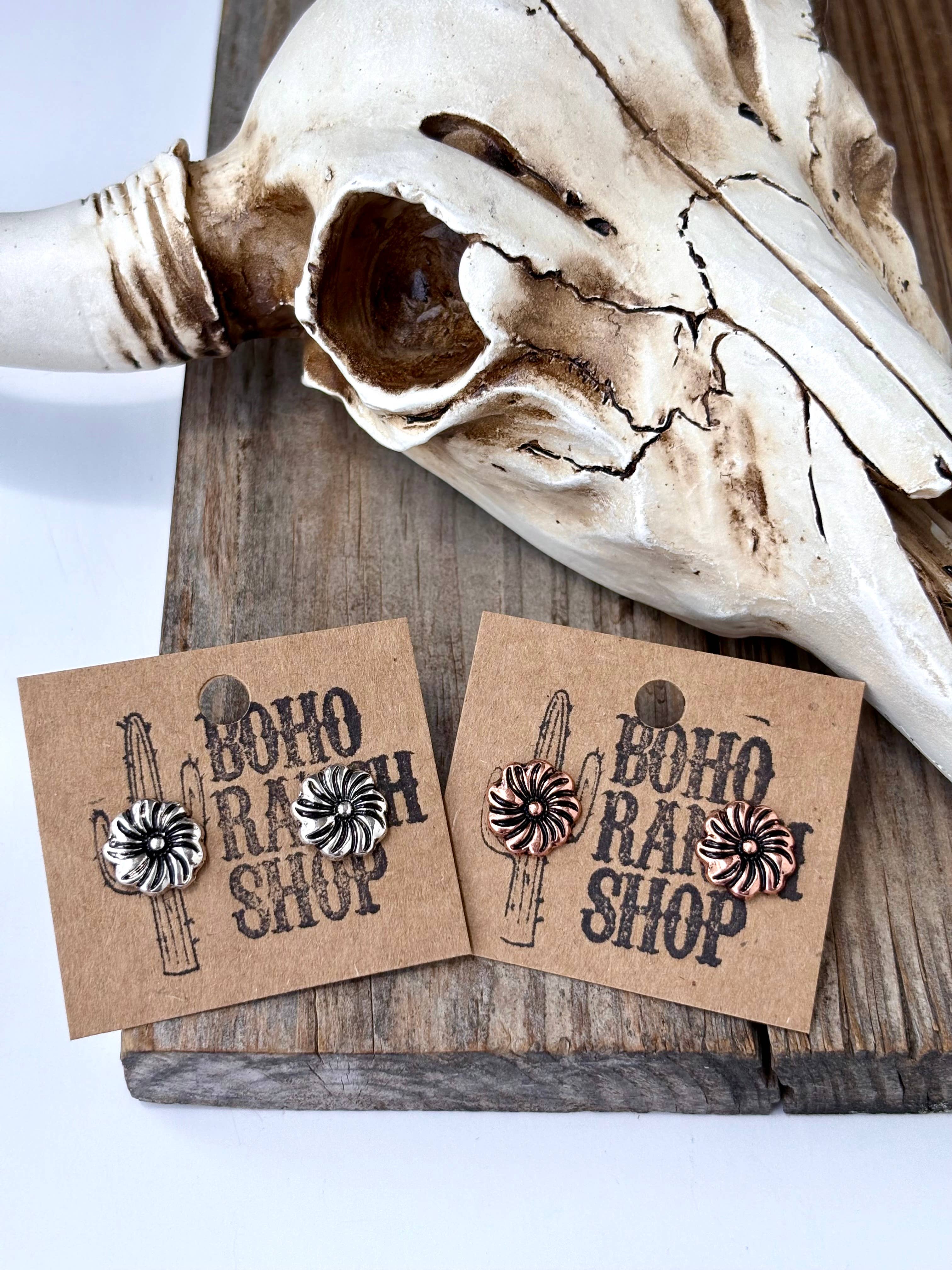 Western Mini Flower Stud Earrings