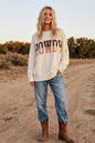 Howdy Graphic Oversized Sweater
