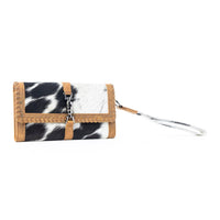 Monarch Hide Hairon Leather Wallet in Rustic Ivory